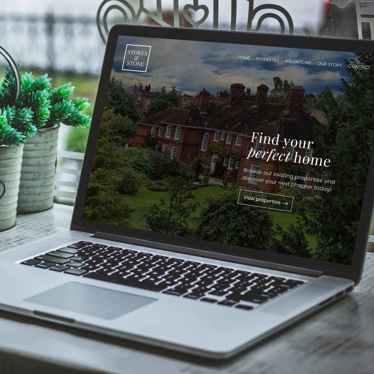Estate agent website displaying residential property listings.