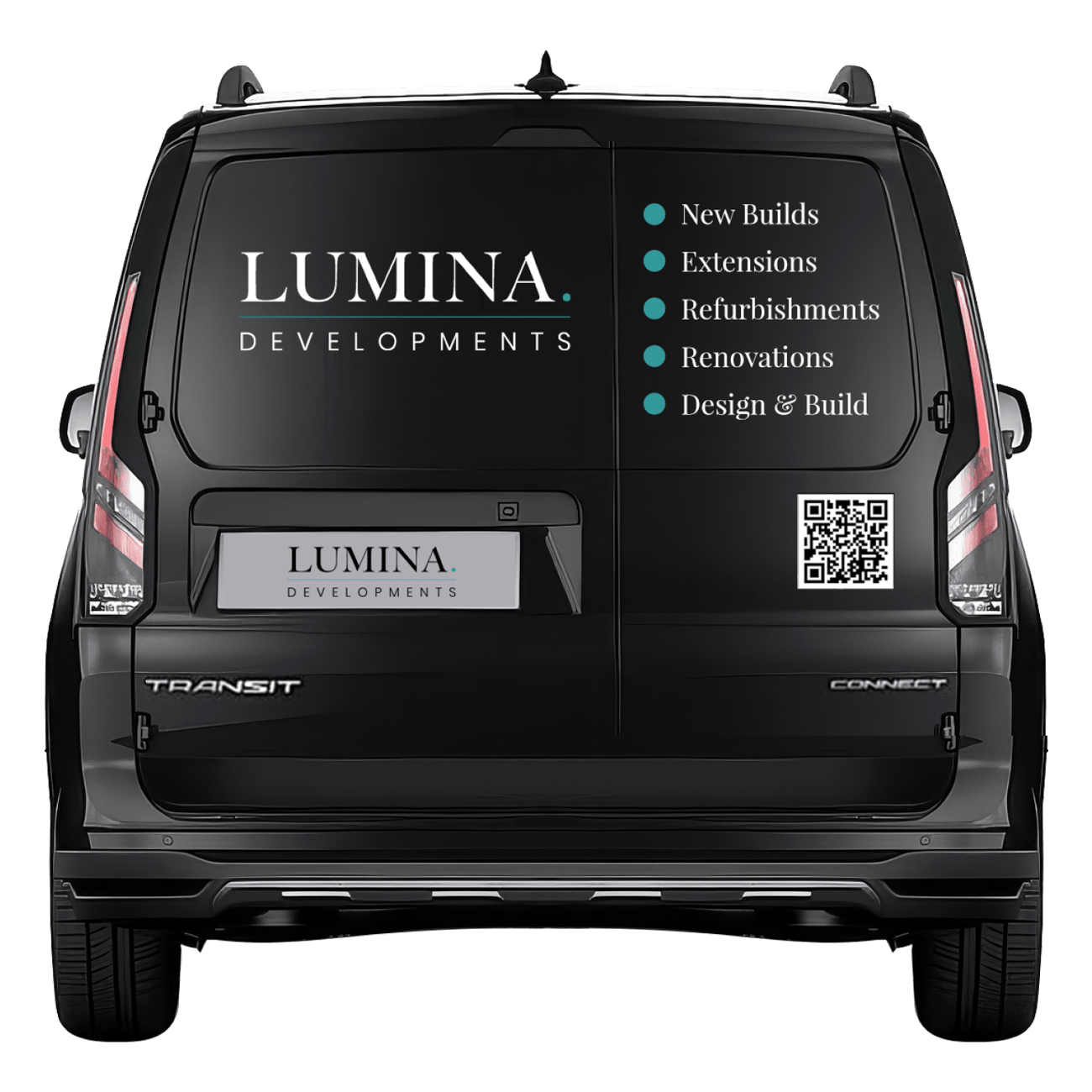 Branded vehicle graphics designed for property companies to promote their business while on the road.