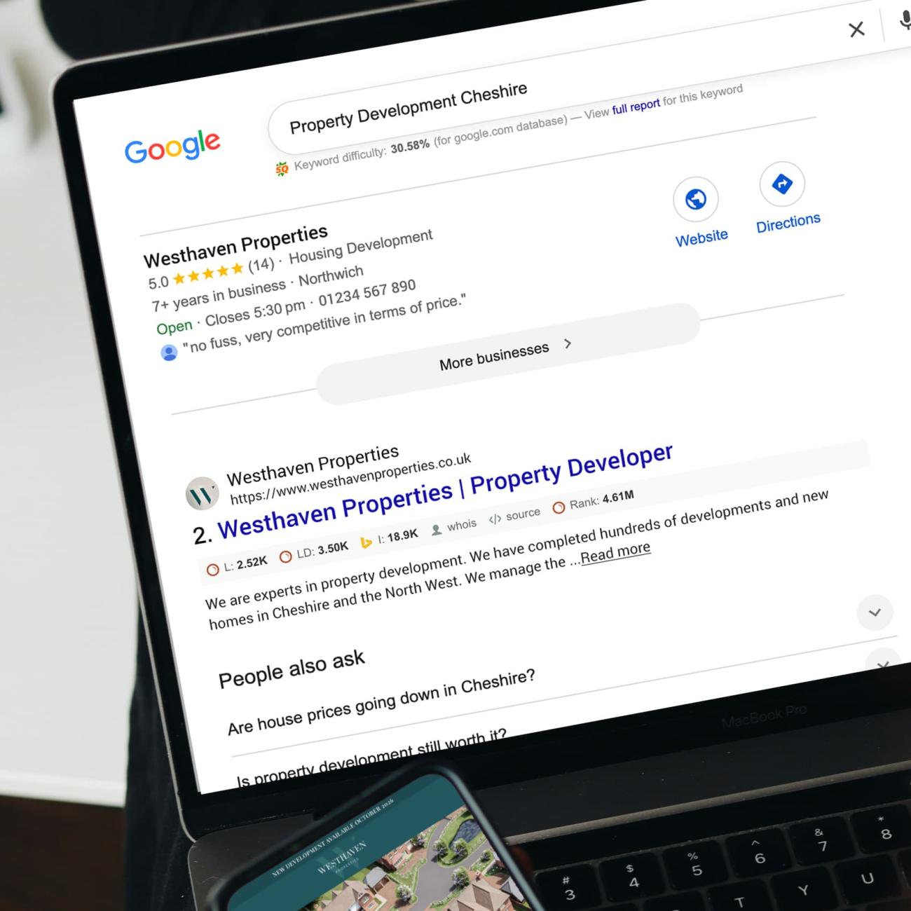 Search engine optimisation helping property businesses appear higher in Google search results