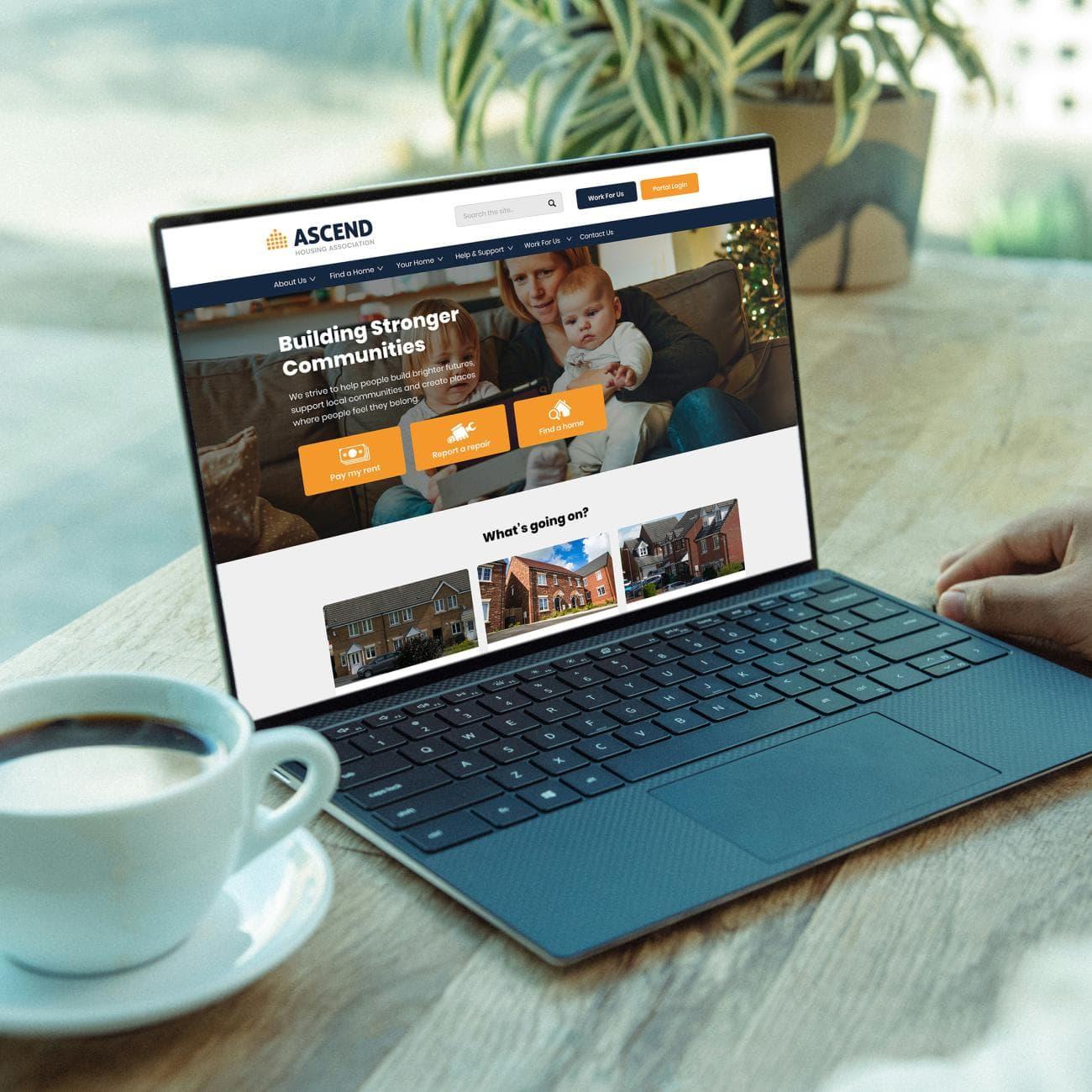 Housing association website designed to provide residents with information, services and community updates.