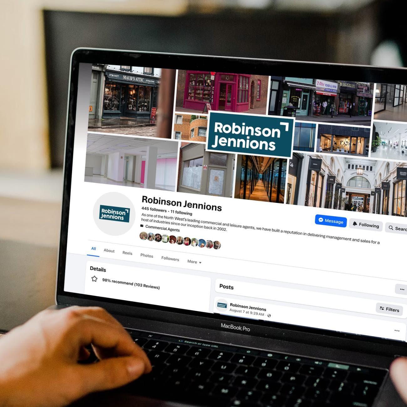 Digital marketing campaign for a land and commercial property business, including social media and online promotion.