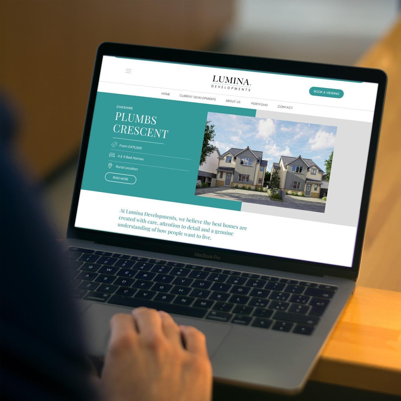 Property developer website showcasing new homes, developments and residential property marketing.